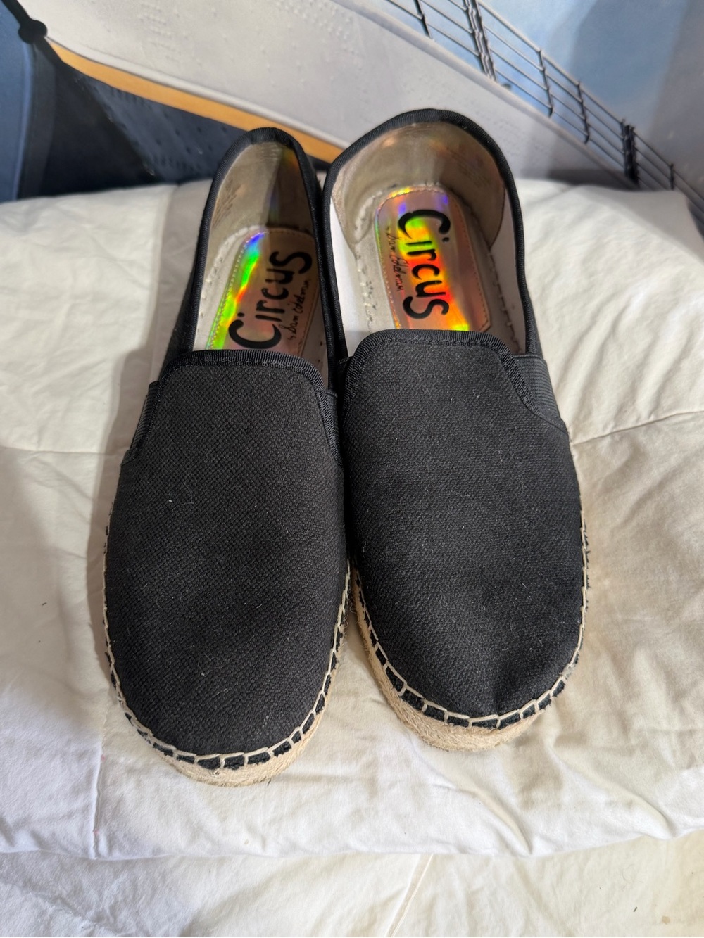 Circus by Sam Edelman women’s Black Canvas Espadrilles. Size 8. Excellent condit